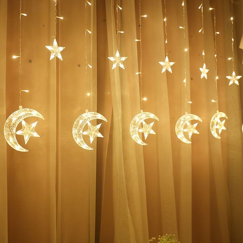 Christmas Curtain Shop Window Lights